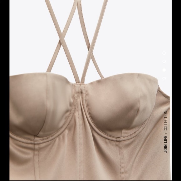 ZARA Satin Effect Body Suit - Picture 2 of 6